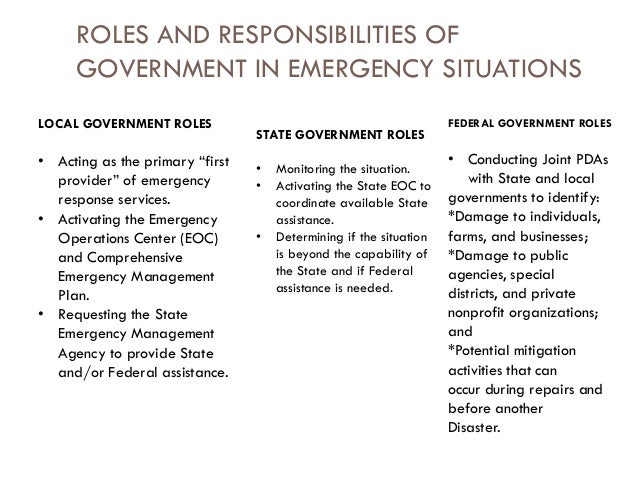 The Role Of State And Government In