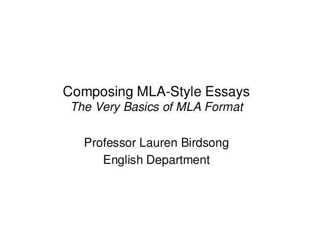 mla format basics
