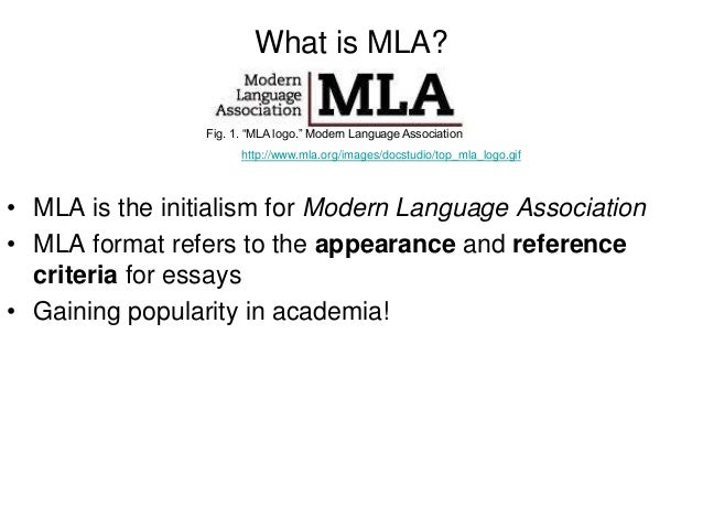 mla format basics