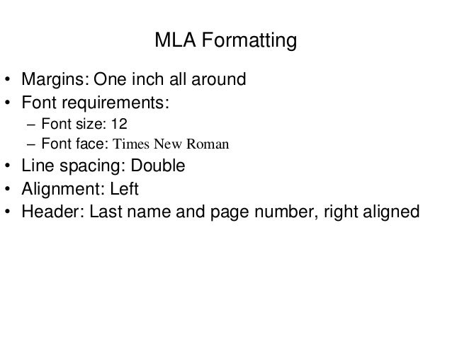 mla format basics