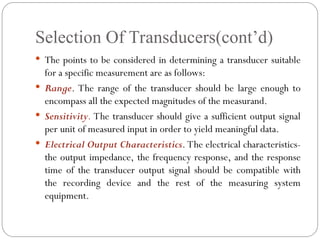 Classification and types of Transducer and their working | PPT