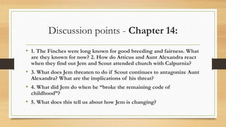 chapter one summary to kill a mockingbird