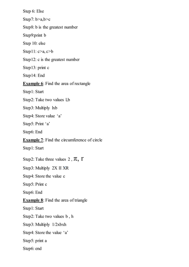 CLASS VIII COMPUTERS FLOW CHART AND ALGORITHM | DOCX