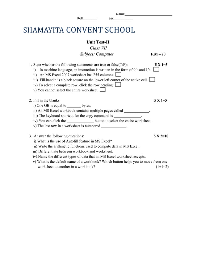 Class Vii Unit Test ii PDF Free Download Class vii unit test ii pdf free download