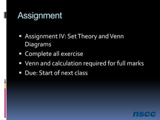 Class 5 - Set Theory and Venn Diagrams | PPTX