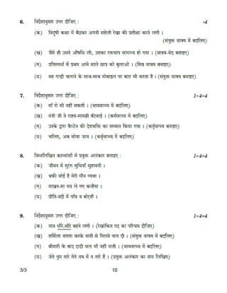 Class X Hindi Study Material