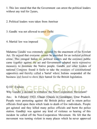 Class 10 History NCERT Solution Chapter 2 Nationalism in India | PDF
