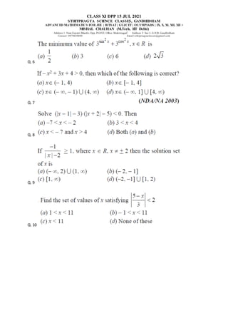Class xi dpp 15 jul 2021 | DOCX