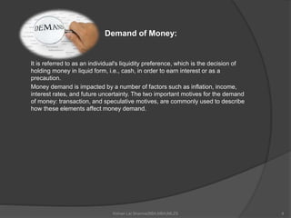 Money And Banking Class XII Com. CBSE | PPTX