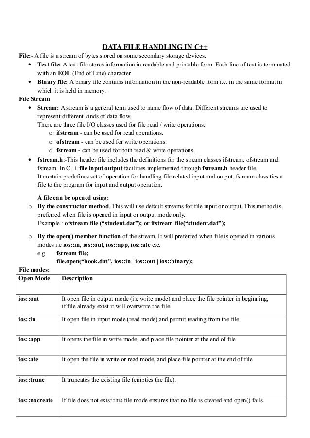 DATA FILE HANDLING IN C CLASS 12 DOWNLOAD DATA FILE HANDLING IN C CLASS 12 DOWNLOAD