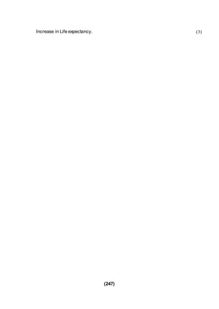 (247)
Increase in Life expectancy. (3)
 