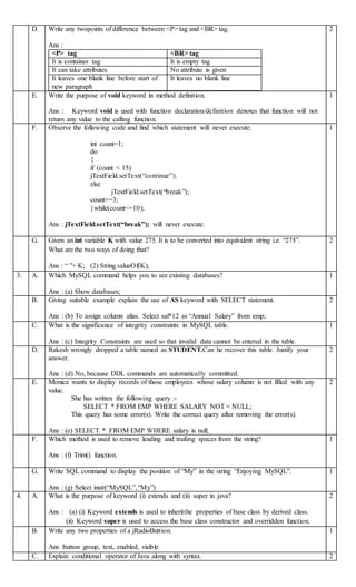 Sample Question Paper IP Class xii | PDF