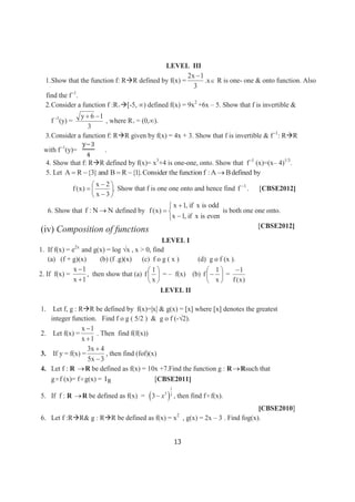Class XII Mathematics Study Material | PDF