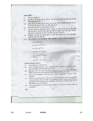 KVS ClassXII PHYSICS 157
 