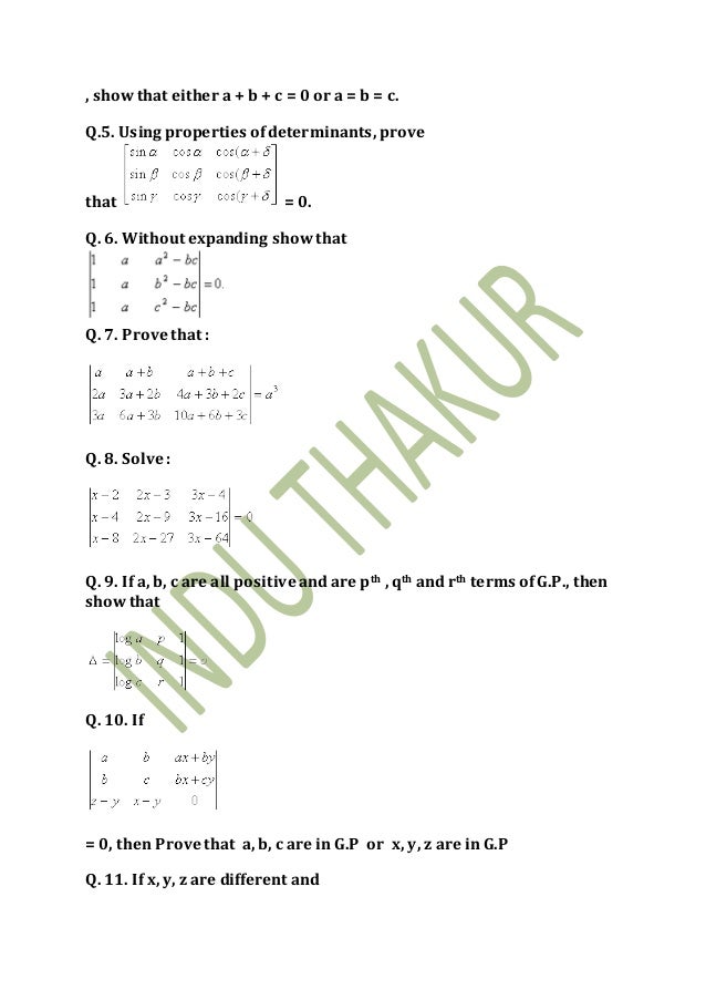 Class Xii Practice Questions
