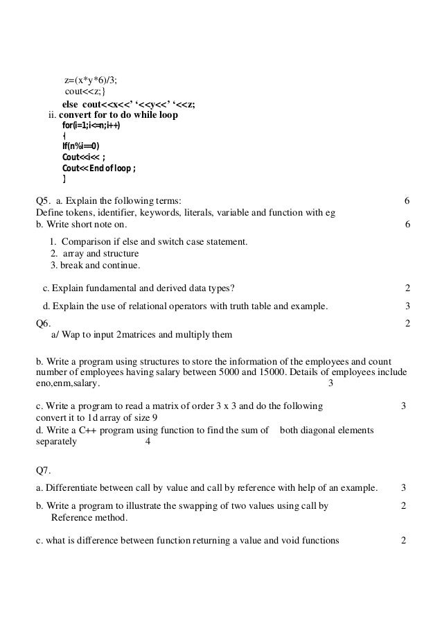 sample papers of computer science of class 11 7th semester computer science and information science engg (2013 dece….