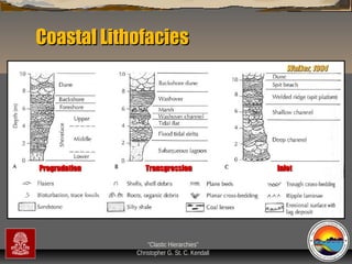 Coastal Lithofacies
Walker, 1984

Progradation

Transgression

“Clastic Hierarchies”
Christopher G. St. C. Kendall

Inlet

 