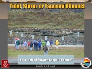 Tidal, Storm or Tsunami Channel

Note Incised Surface Beneath Channel
“Clastic Hierarchies”
Christopher G. St. C. Kendall

 