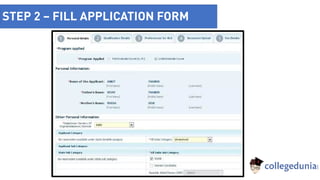 STEP 2 – FILL APPLICATION FORM
 