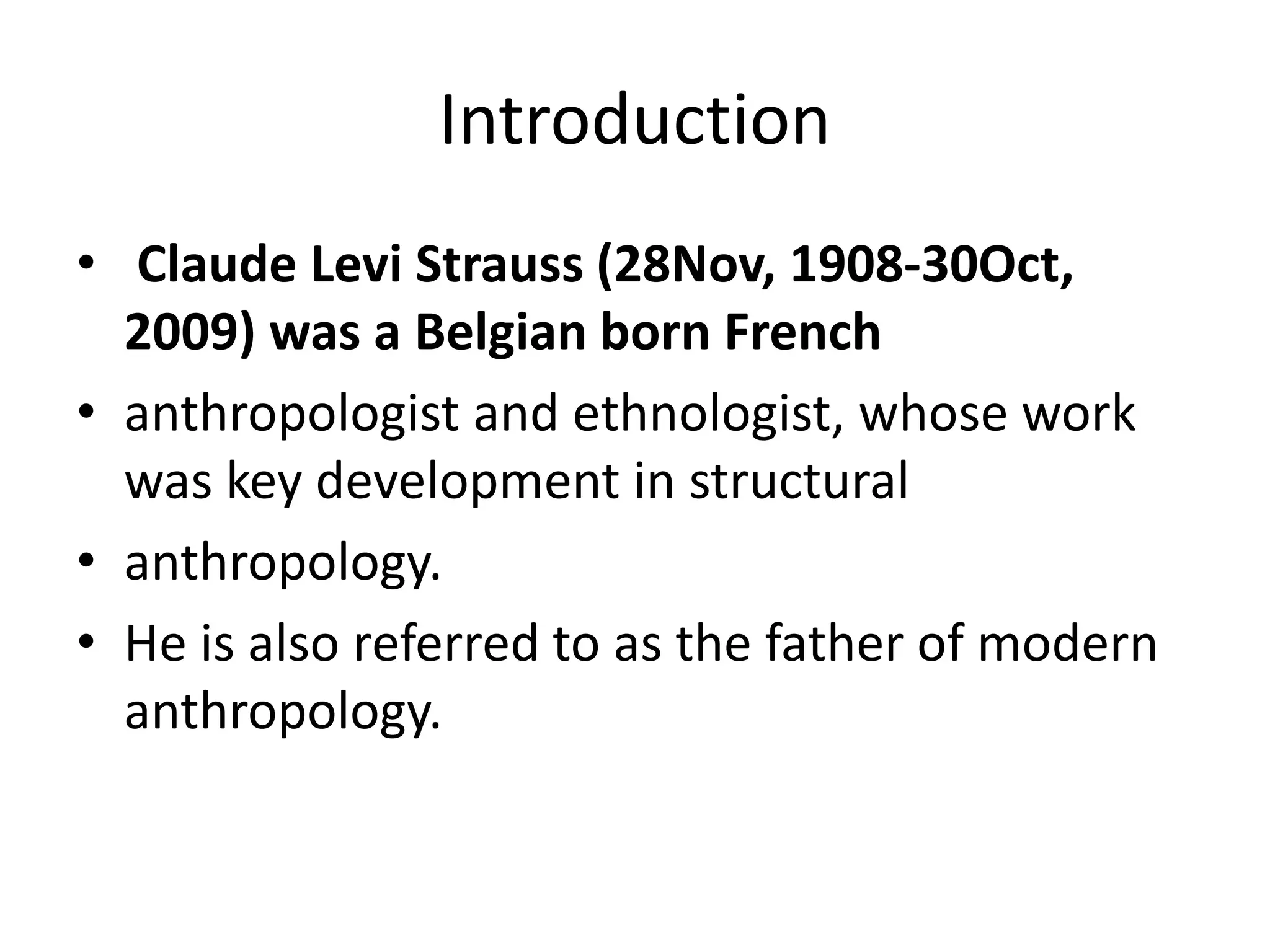 Claude levi strauss binary opposites | PPTX