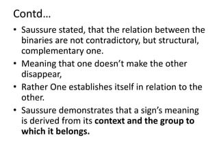 Claude levi strauss binary opposites | PPTX