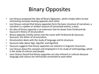 levi strauss binary opposites