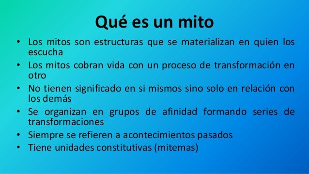 El mito según Claude Levi Strauss