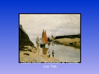 Claude Monet - Breakwater at Trouville, Low Tide 