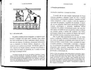 108 CLAUDE TRAUNECKER
Fig. 7 — Selh combato Apófis.
Na prática cotidiana de seu imaginário, os egípcios eram
levados a transigir com esses seres. Tomados como reféns
dos seres terrificantes do Duat, mantinham relação tumultu-
ada com seus algozes. Os defuntos, diretamente defrontados
com os demónios do Mundo Inferior, dirigiam-se a eles,
saudavam-nos e pediam sua proteção. Até Nehaher, génio do
mal, esquecia sua função cósmica, concedia sua proteção e,
numa cripta do templo de Denderah, era "o senhor da fúria
que traga os inimigos de Ra".
Semelhante inversão não era rara entre génios e demónios. A repug-
nante e perversa Unemhuaat, 'Comedora de podridão', terminaria sua
carreira como protetoraeficaz e dispensadora da enchente. Os 74 demóni-
os de nomes estranhos (O flamejante no solo, O do caldeirão,Aquele que
chora etc,), que pontuavam com suas ameaças o percurso do Sol, torna-
ram-se 74 formas de Ra (Litania do Sol).
í OS DEUSES DO EGITO 109
4. Funções particulares
Asfunções complexas: o exemplo de Osírís
O mundo não era uma simples superposição de forças
cósmicas primárias e distantes. Como ser vivo, o homem
experimentava a proximidade cotidiana e imediata de fenó-
menos complexos: a vida e a morte, o ciclo dos vegetais, a
renovação das gerações, o equilíbrio da sociedade. A descri-
ção em um imaginário ideal desses mecanismos empregava
imagens, personagens e, sobretudo, sequências míticas
complexas. Ra poderia eventualmente passar sem uma his-
tória mítica, na medida em que sua gloriosa realeza cotidiana
era evidente, porém o mesmo não acontecia com Osíris,
personagem central de um conjunto de dramas cuja exposi-
ção necessária recorria a numerosos atores divinos.
Não se pode falar propriamente de um mito de Osíris
escrito e codificado. Conforme a necessidade, os textos bus-
cam séries de sequências encadeadas pelos temas do mito: a
realeza de Osíris, a morte brutal, o luto, a proteção do corpo,
o herdeiro póstumo, a ressurreição, o processo, a vingança
etc. Os pormenores dos episódios variam: violência, doença,
afogamento pelo assassino, lamentações de Isis e Néftís,
queda das folhas, águas baixas pelo luto, a magia de Isis, a
germinação, a ressurreição etc.
Desde os Textos das pirâmides várias séries míticas se superpõem.Segun-
do uma, Osíris foi assassinadopor seu irmão Seth, mas a magia de Isis e
de Néftis permitiu-lhe voltar à vida. Horas, o filho, nasceu de uma con-
cepção post-mortem. O deus foi vingado e Seth condenadopelo tribunal
dos deuses, que reconheceu a paternidadede Osíris. A outra relata o eter-
no combate entre Horas e Seth pela conquista da soberania do Egito. Os
dois deuses combatentes estavam fadados a desempenhar os papéis de
filho vingadore deassassino.
 