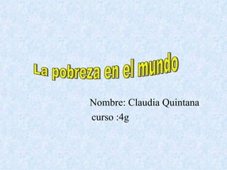 la pobreza en el mundo | PPT