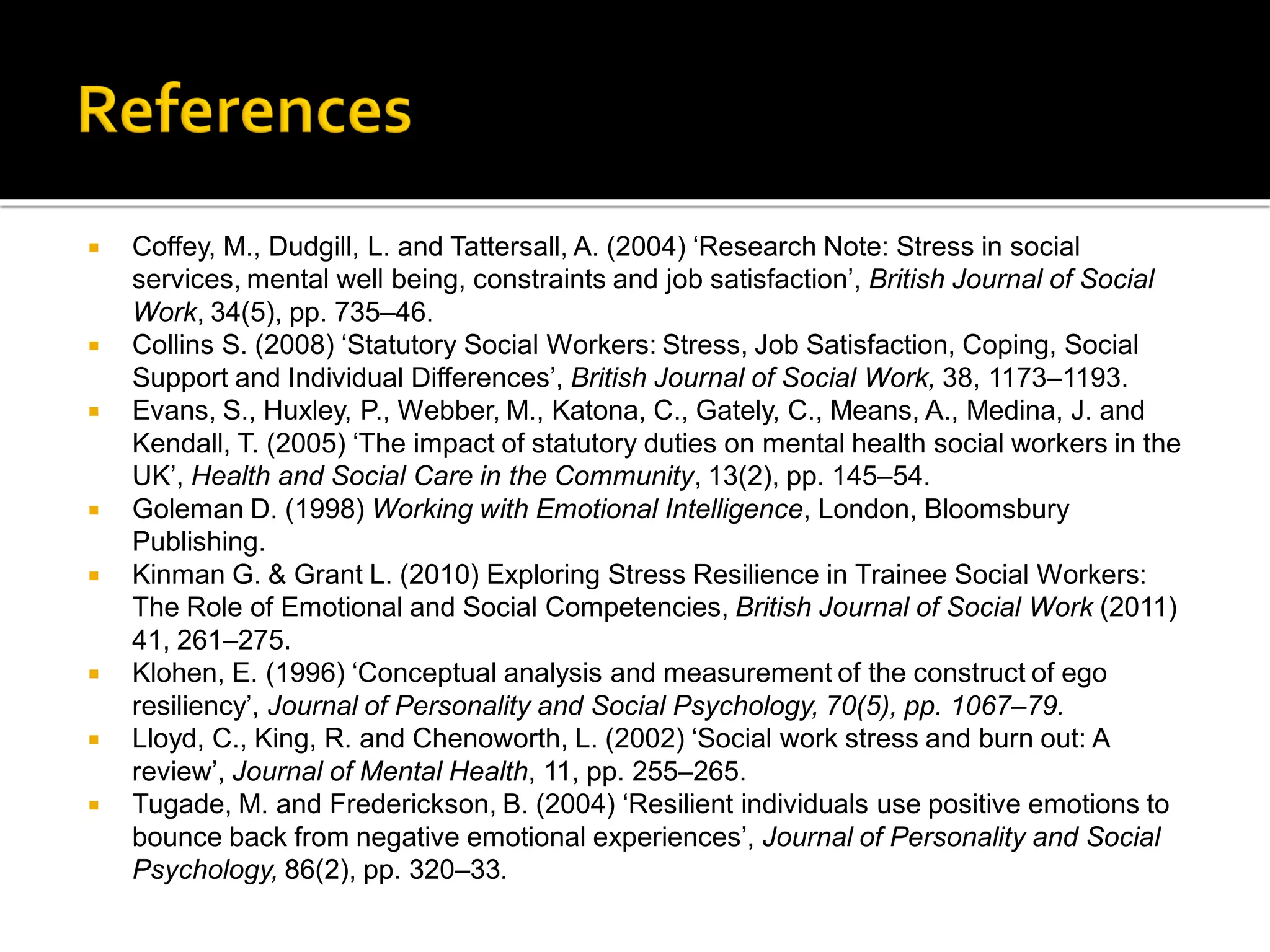 Emotional intelligence and Emotional Resilience in Social Work | PDF