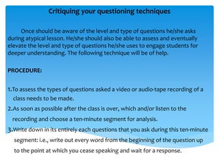 THE ART OF QUESTIONING | PPTX