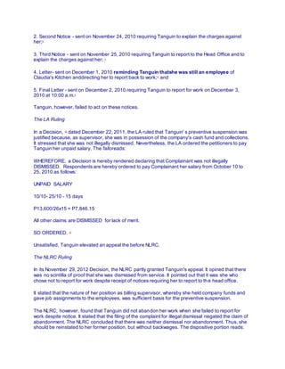 Claudias kitchen vs tanguin | DOCX