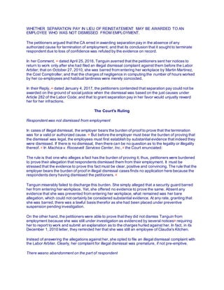 Claudias kitchen vs tanguin | DOCX