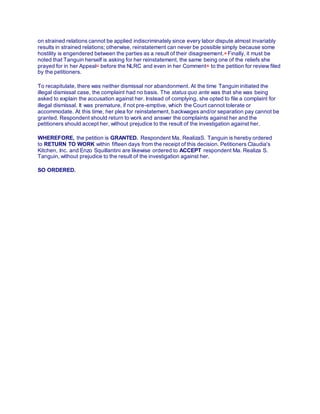 Claudias kitchen vs tanguin | DOCX