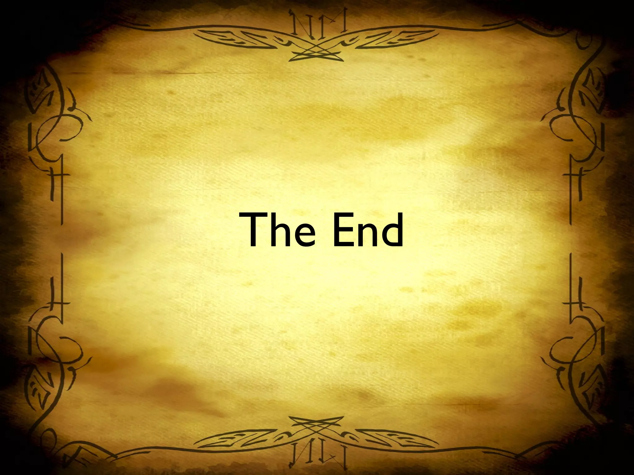 The End	

 