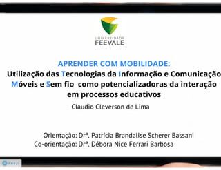 INCLUSÃO DIGITAL: APRENDER COM MOBILIDADE