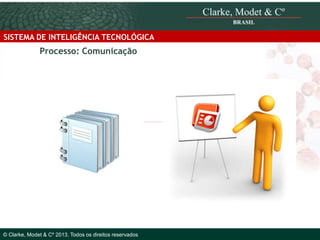 SISTEMA DE INTELIGÊNCIA TECNOLÓGICA

Processo: Comunicação

© 2010 Clarke, Modet & Cº

111
© Clarke, Modet & Cº 2013. Todos os direitos reservados

 