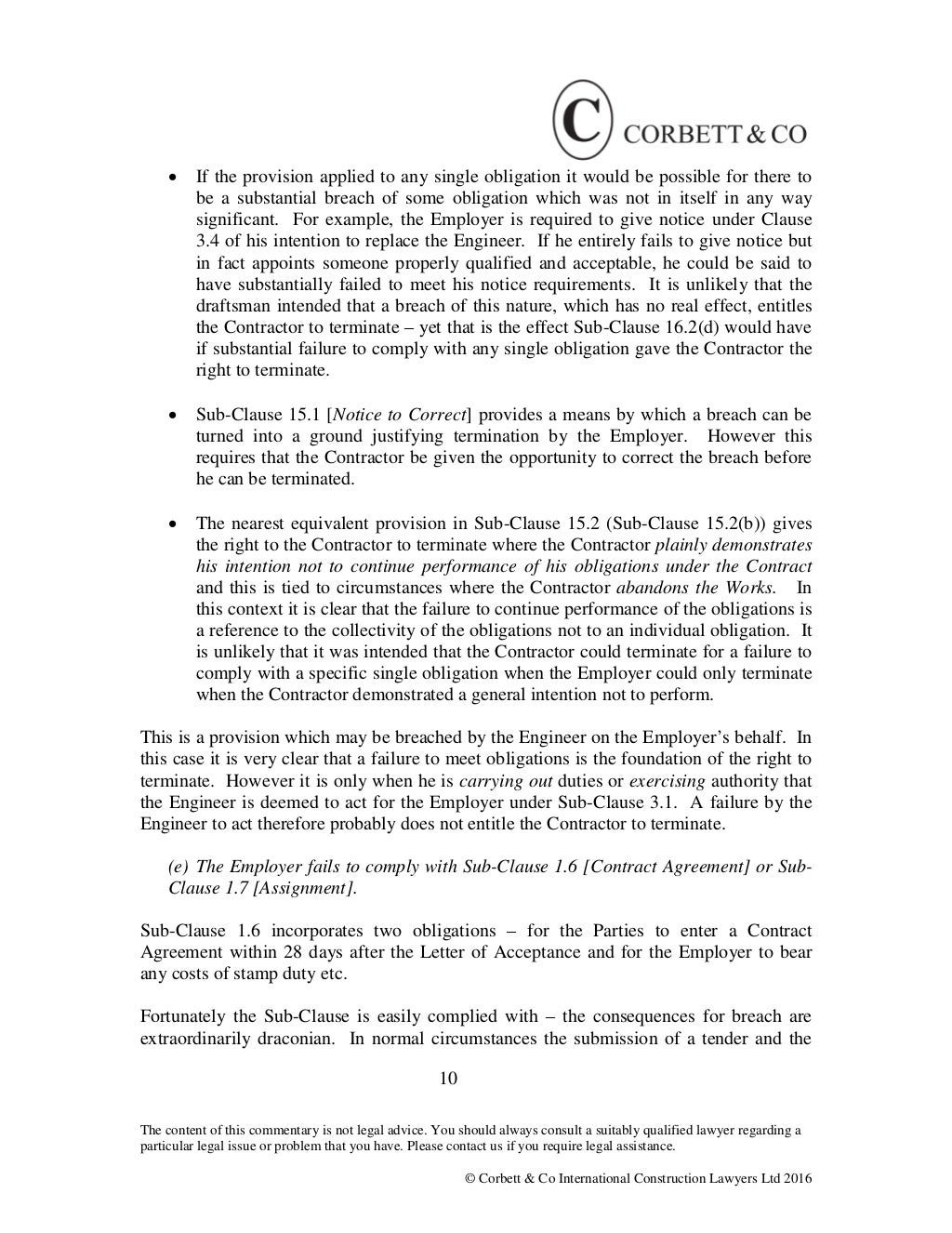 Clause 16 suspension