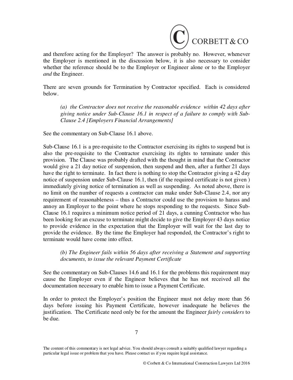 Clause 16 suspension