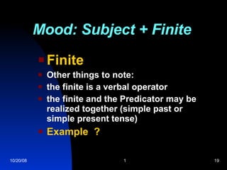 Clause As Exchange In Functional Grammar | PPT