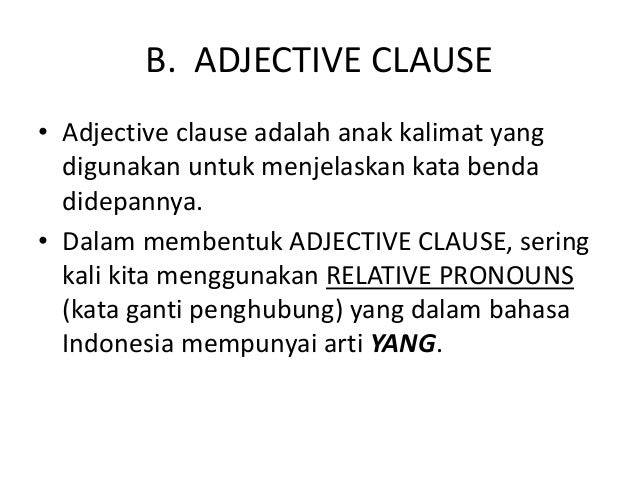 CLAUSE AND RECOUNT TEXT