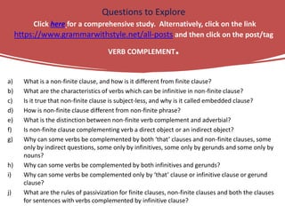 Clause as Verb Complement | PDF