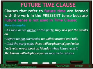 Clause (Part-10 of 10)- Time clauses | PPTX