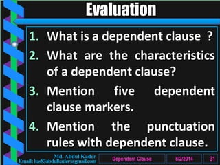 Clause (Part 3 of 10)-Dependent Clause | PPTX