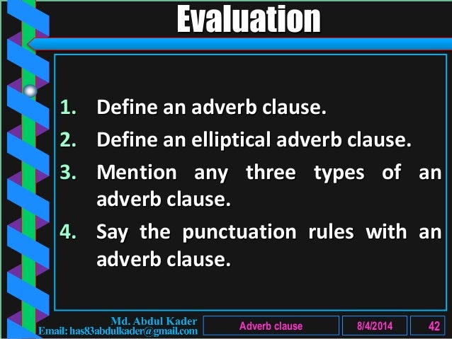 Clause Part 9 Of 10 Adverb Clause