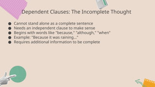 Exploring Clause Types: Understanding Independent and Dependent Clauses ...
