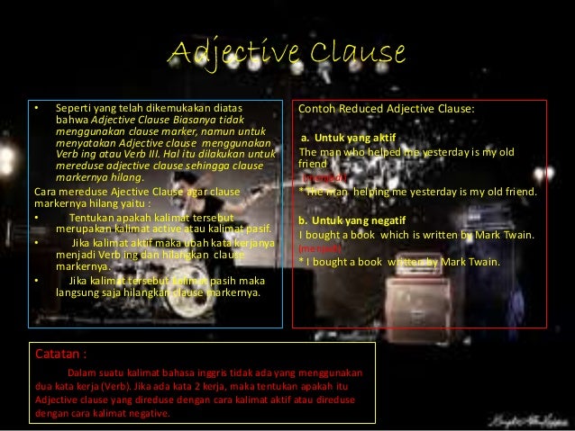 Clauses and sentences panggih