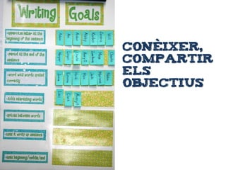 Conèixer,
compartir
els
objectius
 
