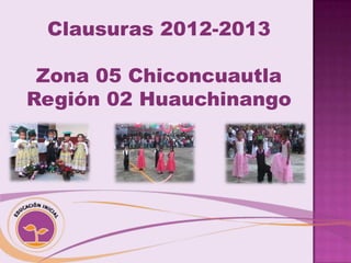 Clausuras 2012-2013
Zona 05 Chiconcuautla
Región 02 Huauchinango
 